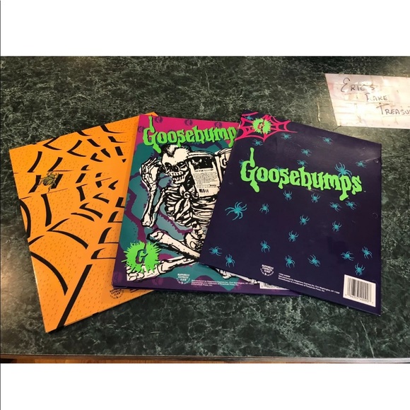 Vintage Lot Of (3) RL Stine GOOSEBUMPS Folders NEW - Picture 2 of 2